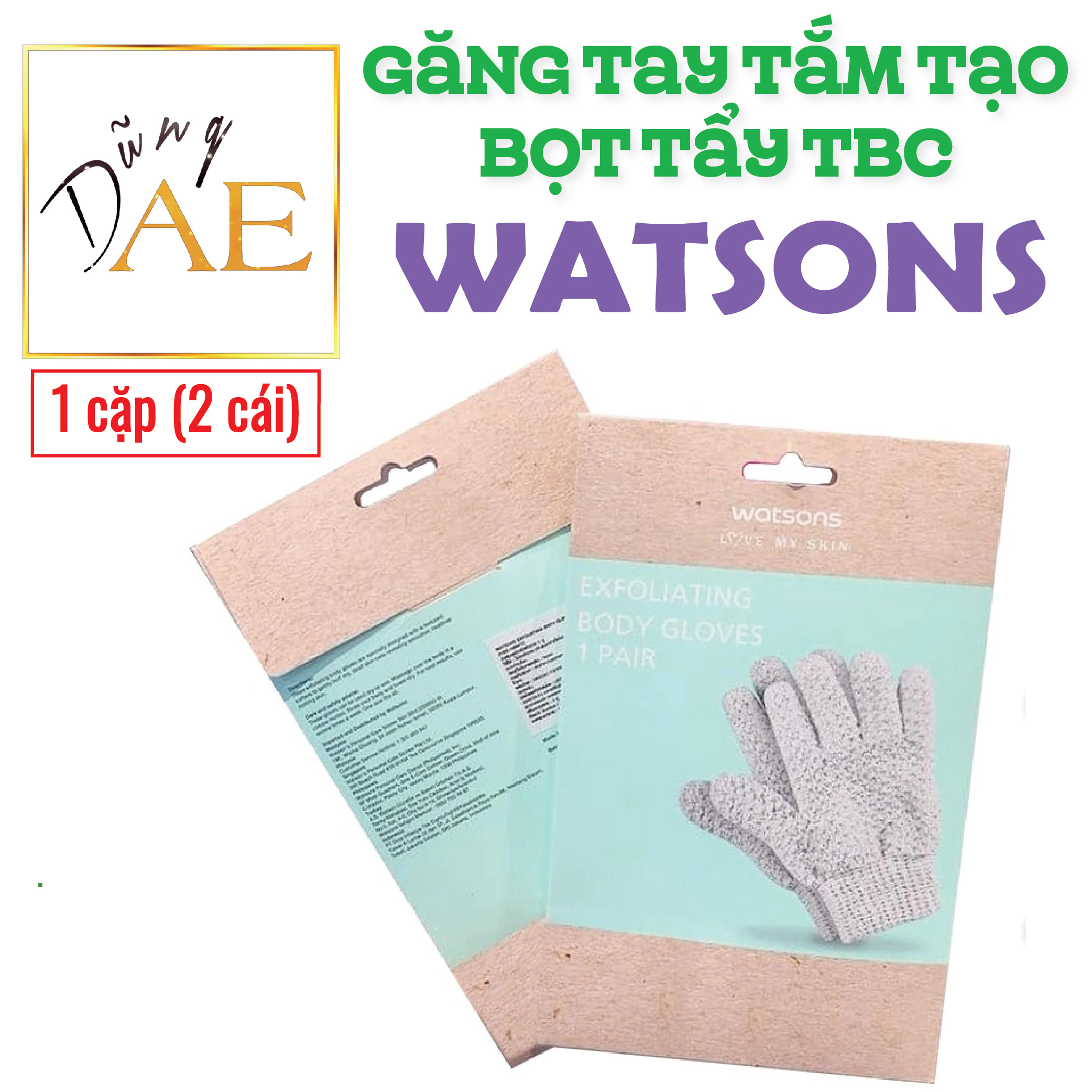 Bao tay tắm tẩy da chết hàng chính hãng watson thái lan - găng tay tắm tạo bọt tẩy tế bào chết toàn thân