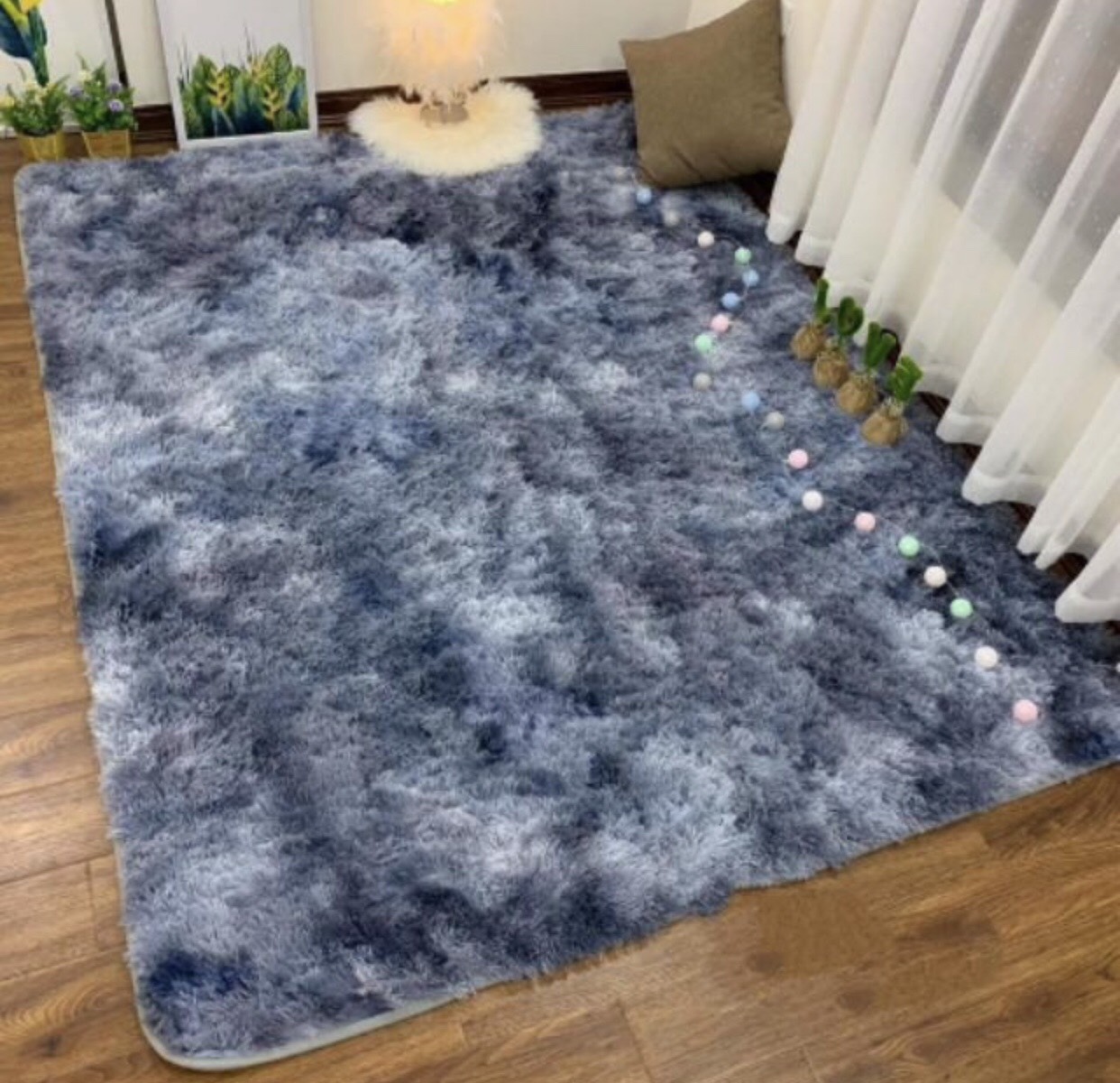 thảm lông  loang nhập khẩu (1m6x2m)