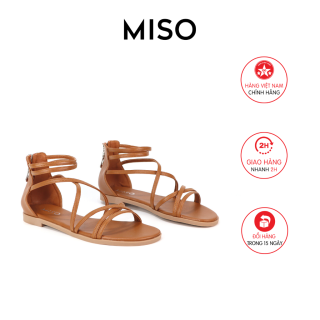Giày sandal nữ chiến binh đan dây đế bệt phối dây kéo trẻ trung MISO M041 thumbnail