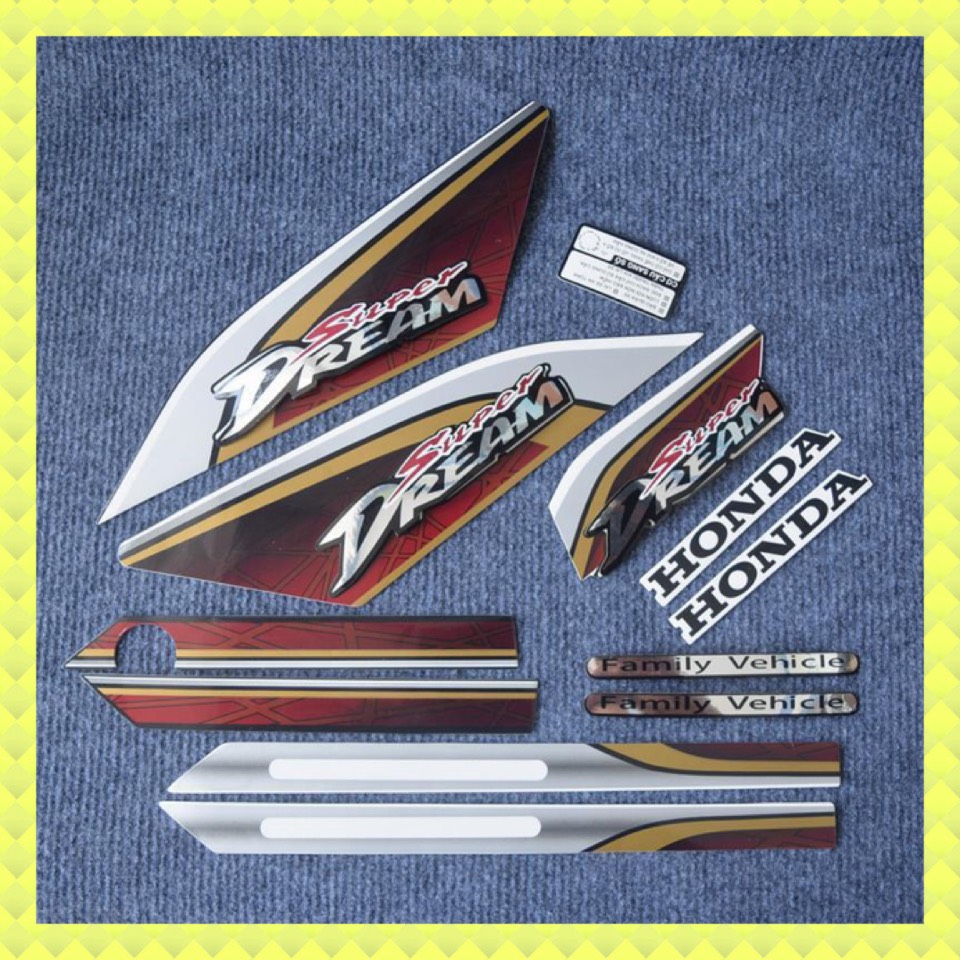 [BÁN CHẠY NHẤT SHOP]TEM DÁN XE SUPER DREAM 2010 MÀU NÂU