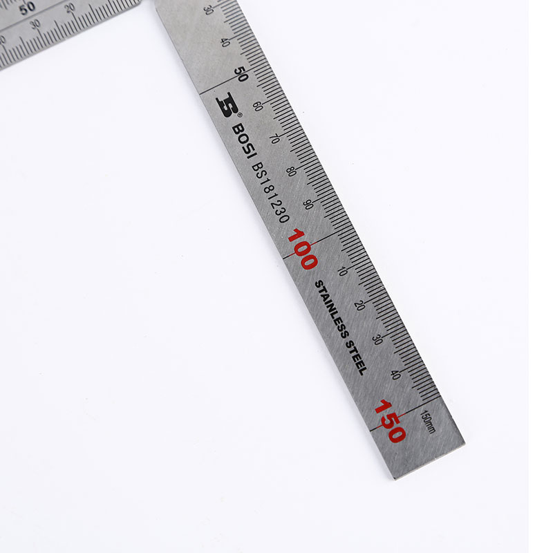 Thước sắt, thước vuông ke góc 30cm Bosi