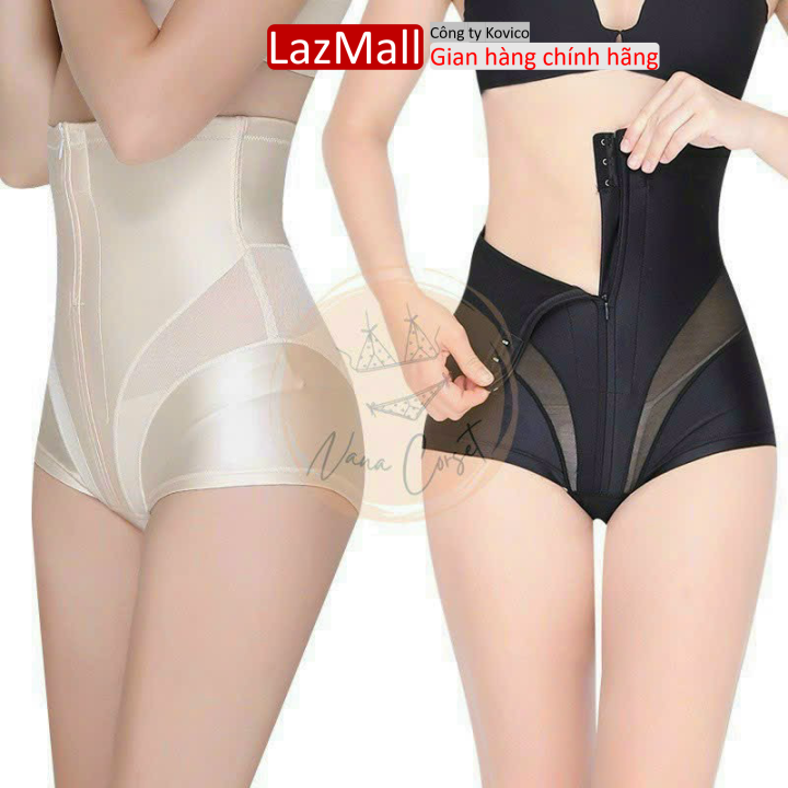 Quần gen nịt bụng kéo khóa, quần lót gen bụng định hình chống cuộn lưng cao
