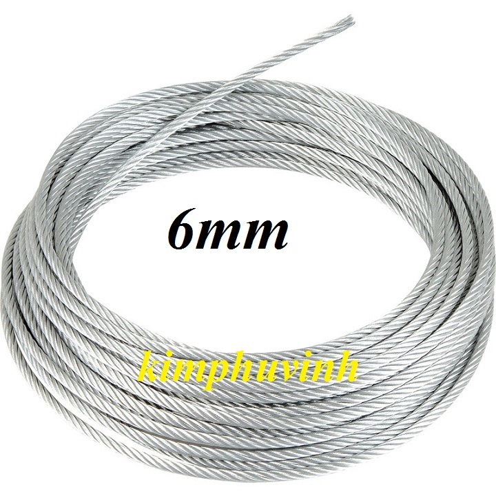 5 MÉT - 6LY DÂY CÁP THÉP 6MM - DÂY CÁP 6Li