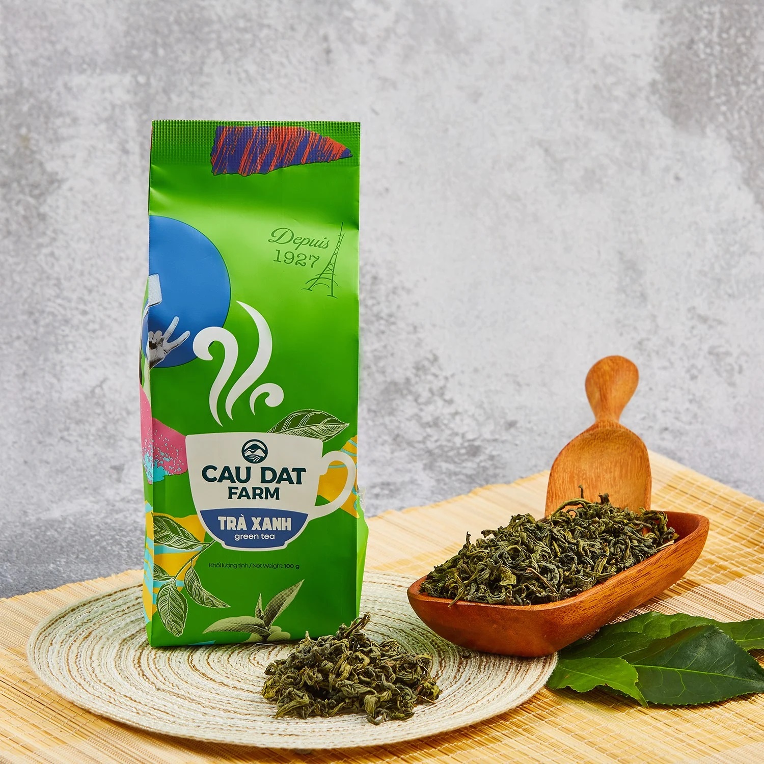 Green tea cau dat 100gr