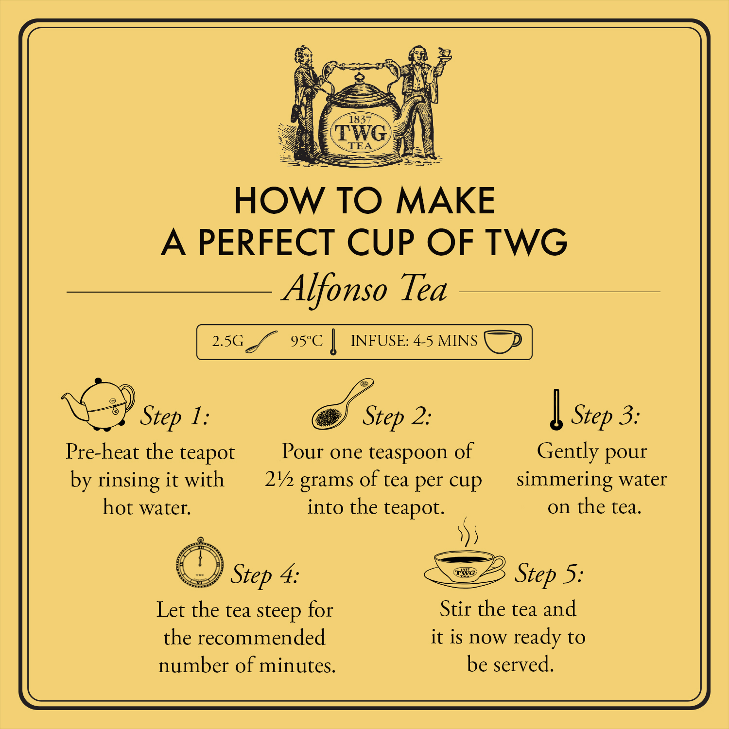 Trà TWG Tea - Alfonso Tea (2.5g x 15 túi lọc) | Trà Đen