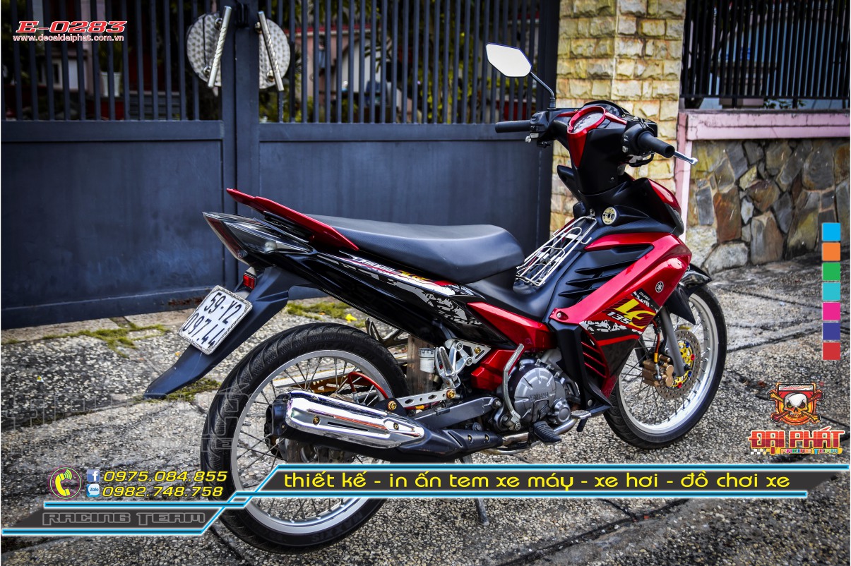Tem Rời Xe Exciter 135 Đỏ Đen LC