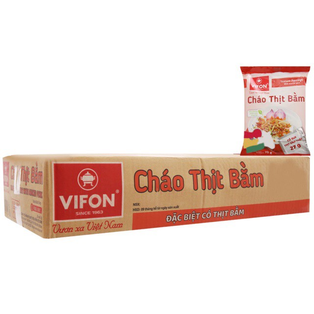Cháo Thịt Gà/ Thịt Bằm Vifon Có Gói Thịt 70g