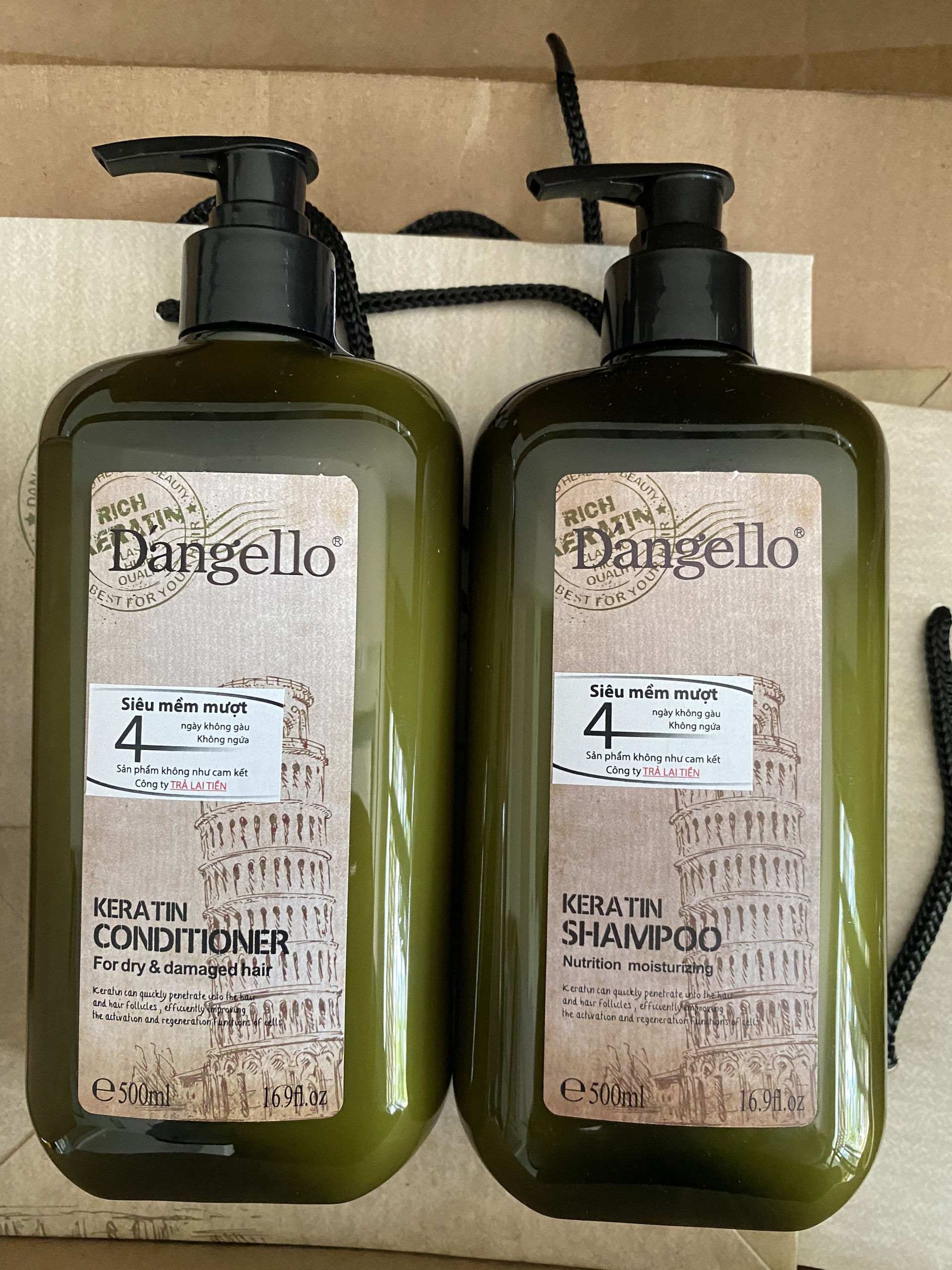 Dầu Gội Dangello Keratin Siêu Mượt 500ml/800ml