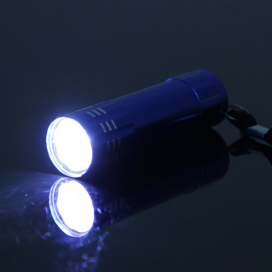 [HCM]Đèn pin LED mini 9 bóng siêu sáng bằng nhôm