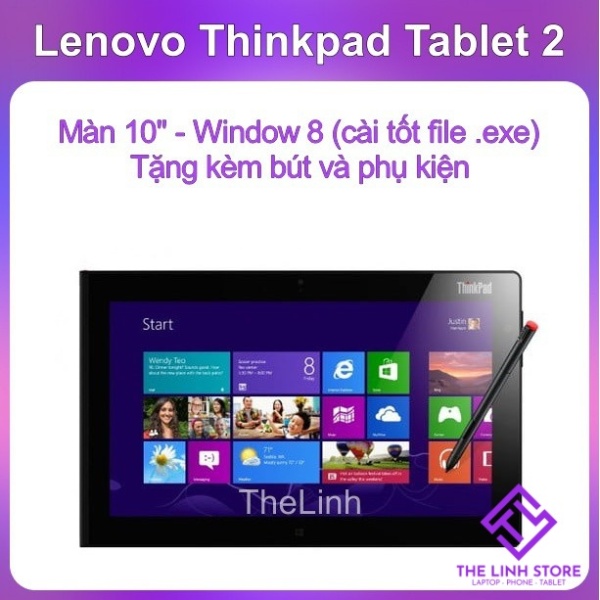 Bảng giá Máy tính bảng Lenovo Thinkpad Tablet 2 64G (Kèm Bút) chạy Window 8 Pro - Có cổng HDMI Phong Vũ