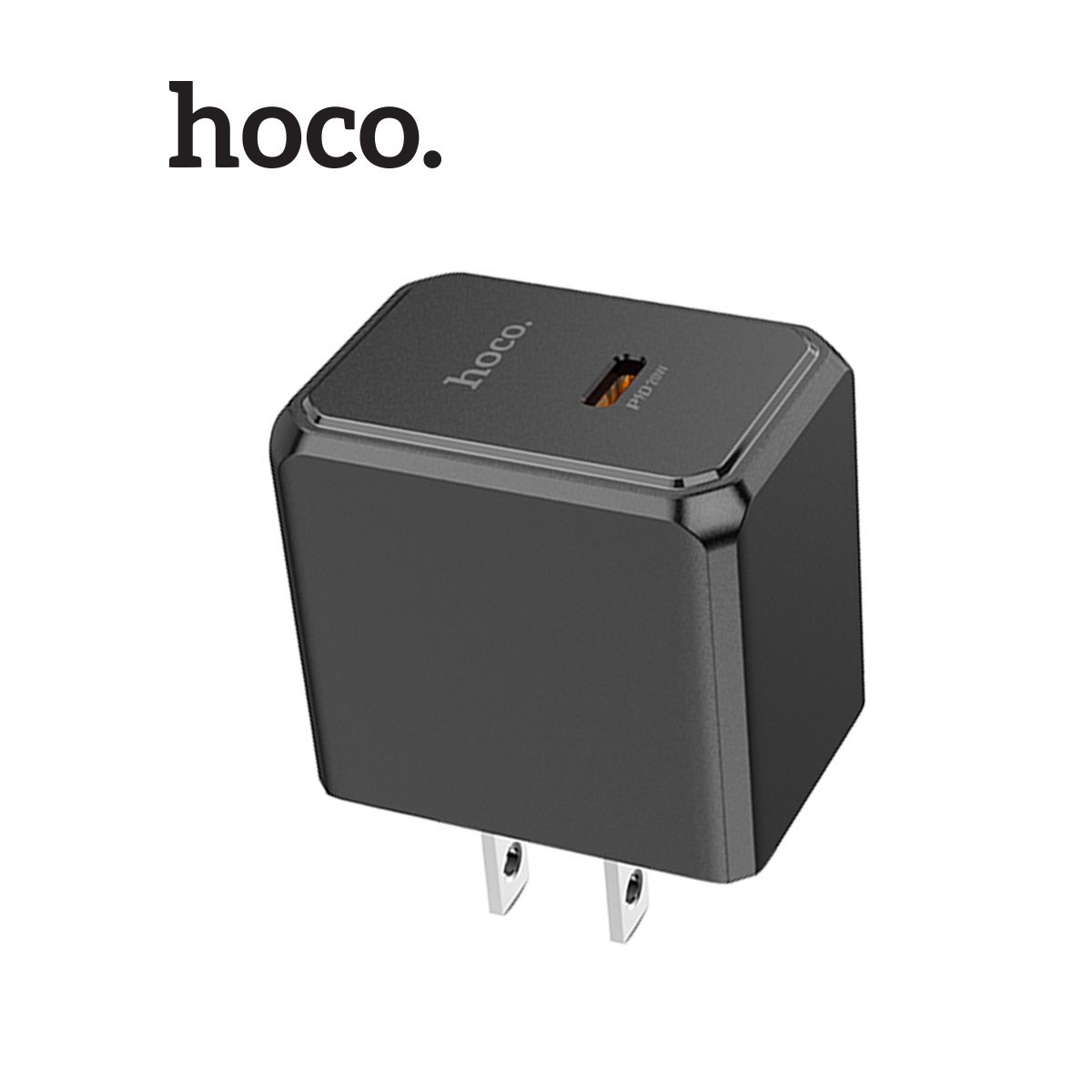 Củ sạc nhanh pd20w 1 cổng type-c hoco cs13 abs + pc chống cháy, chân dẹt