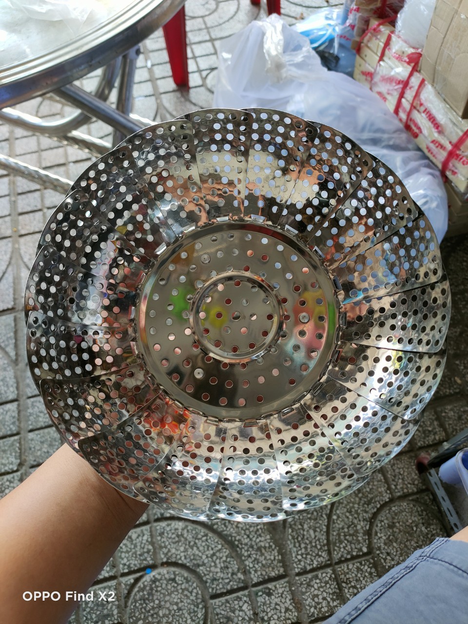 [HCM]Vĩ hấp xòe Inox có chân
