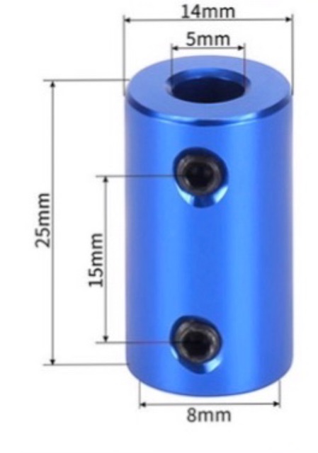 Khớp nối cứng 5-8mm aluminum alloy coupling (blue)