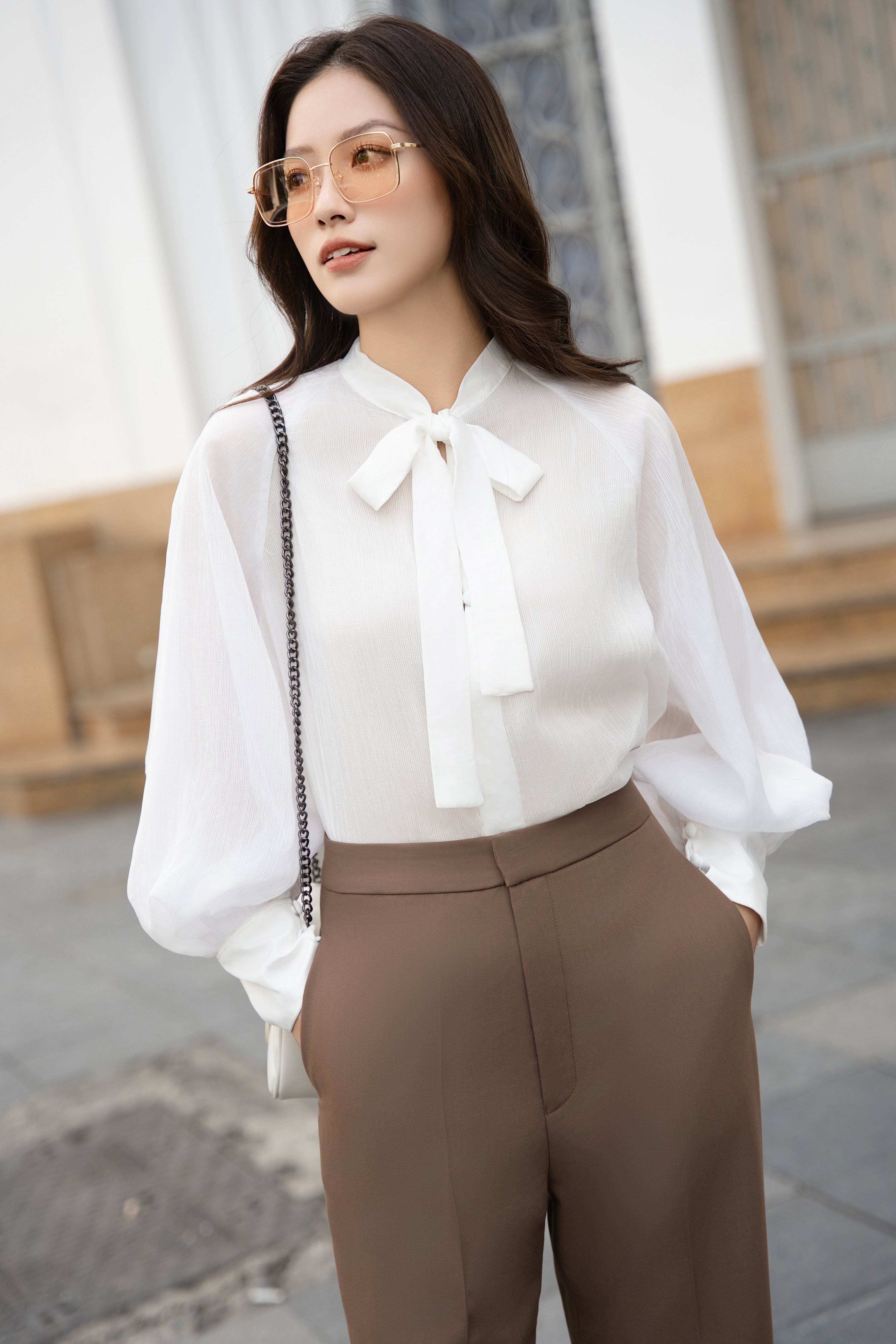 Voucher siêu sale 15% OLV - Quần Mabel Khaki Pants
