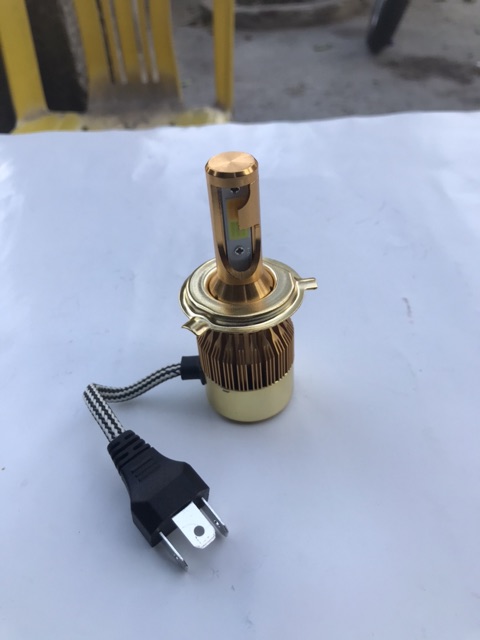 Đèn Pha LED C6 cos vàng pha trắng 36w-H4 (Giá 1 bóng)