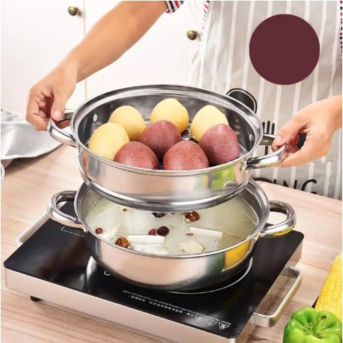 Nồi hấp xửng 2 tầng size 28 cm cao cấp