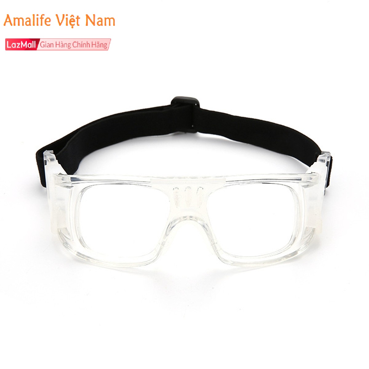 Mắt Kính Thể Thao Kính Bảo Vệ Mắt Chơi Bóng Rổ Bóng Đá Ngày Đêm Điều Chỉnh Size - Hàng Chính Hãng Amalife - Màu Trong Suốt