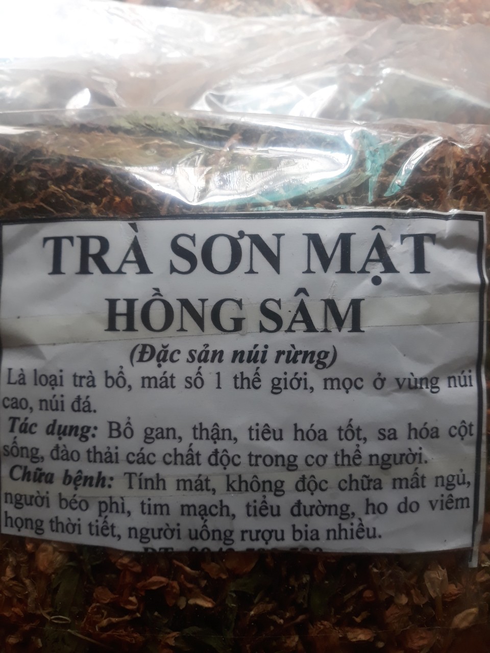 Trà sơn mật hồng sâm