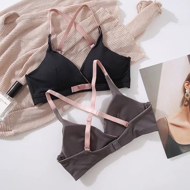 ♝❂  Bralette Nơ Cotton Mịn Dây Chéo Sau B046