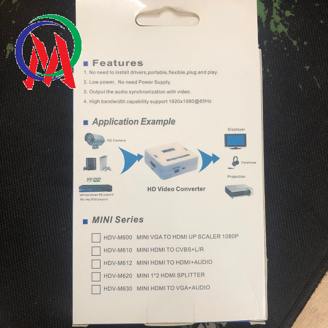 [HCM]Box Chuyển VGA Sang HDMI HD Mini