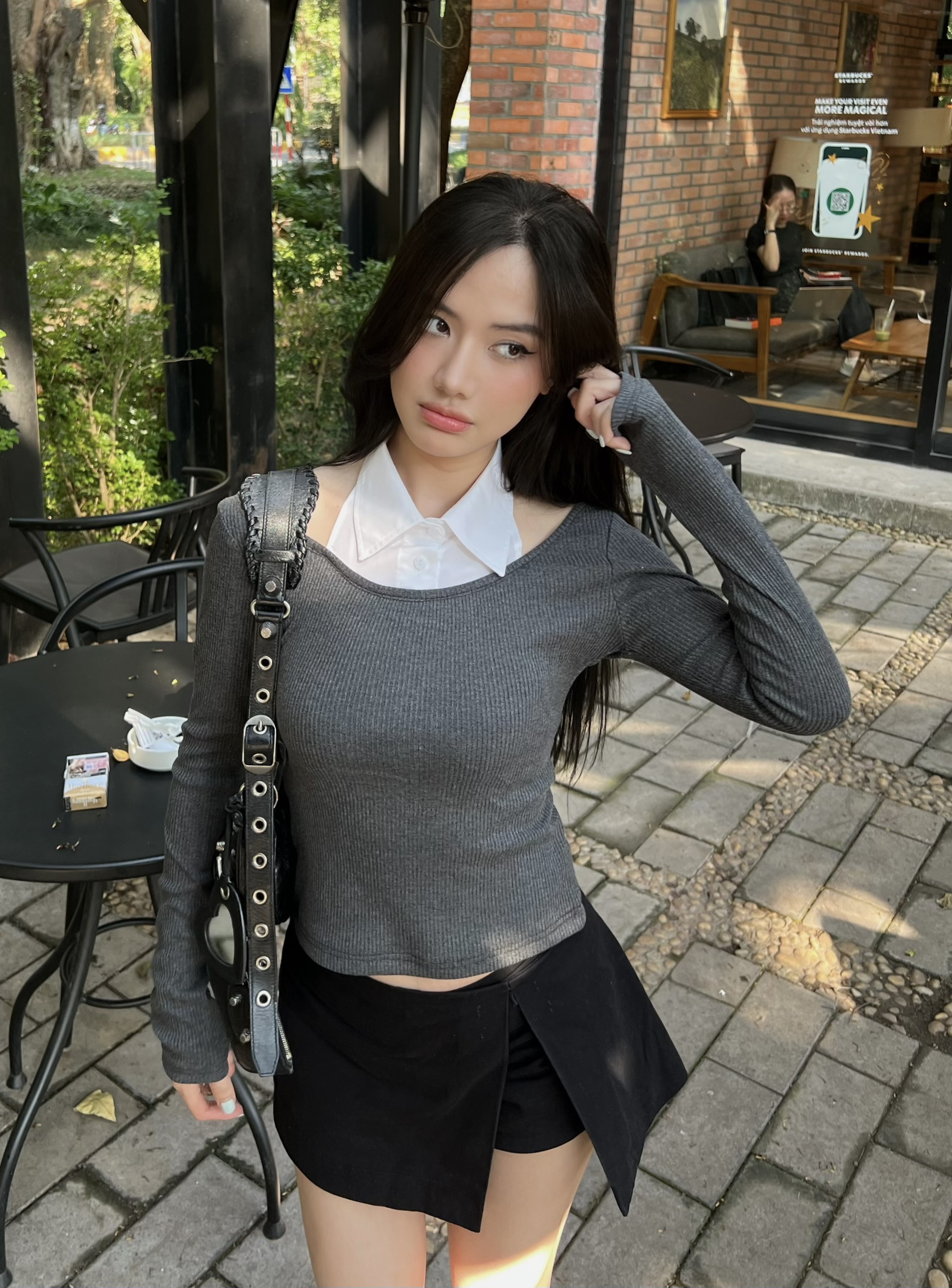 MÌ - ÁO THUN PHỐI CỔ SƠ MI OPAL - OPAL TOP