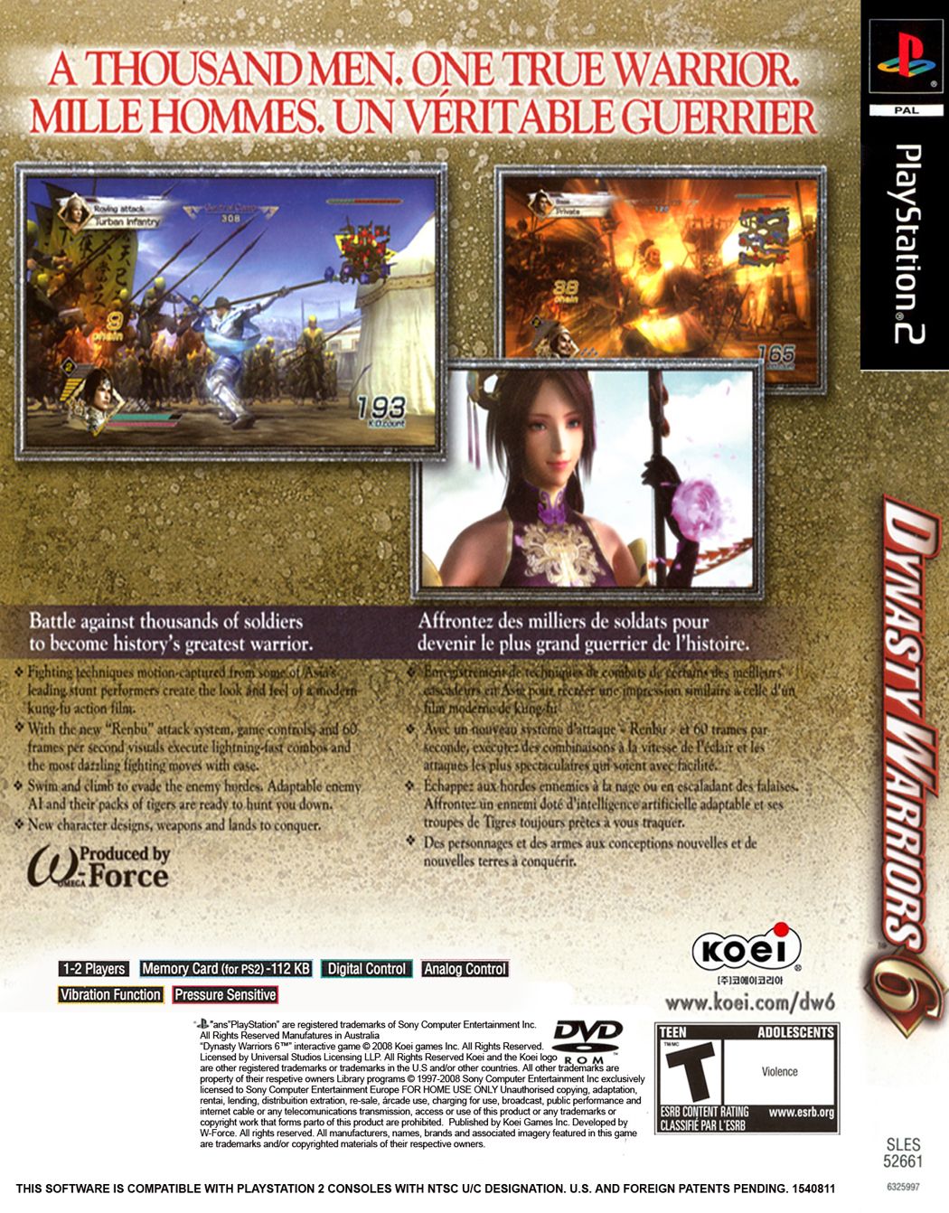 Đĩa game PS2, Dynasty Warriors 6. 10 đĩa tặng 1