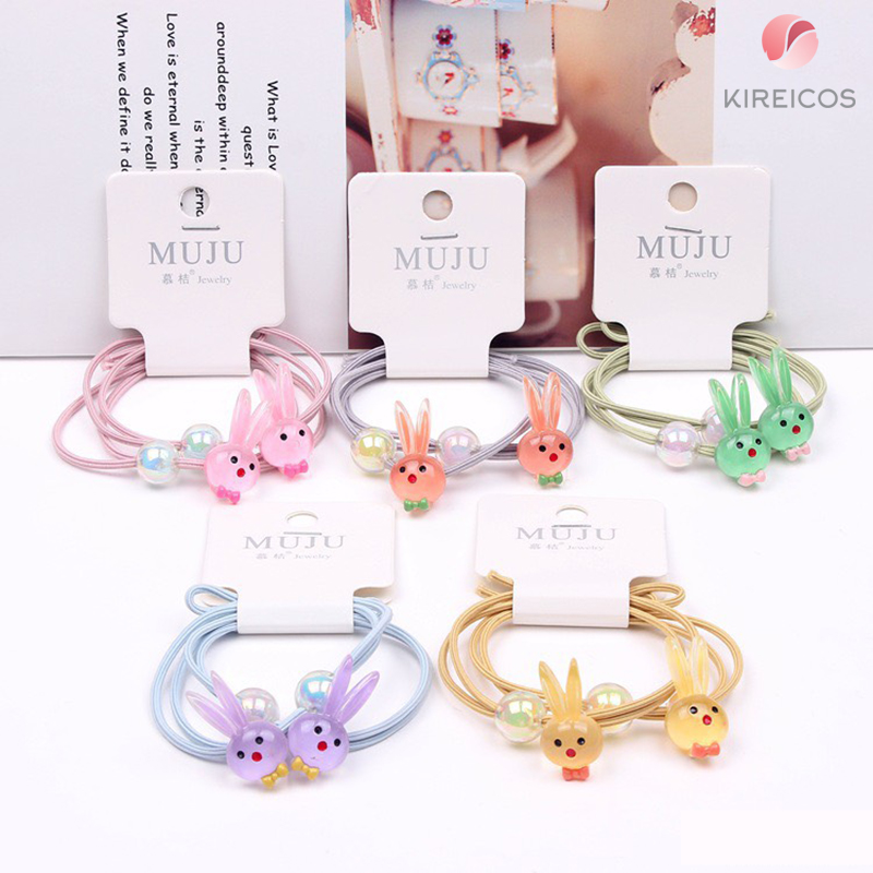 [HCM]Set 2 Sợi Dây Cột Tóc Cho Bé Hình Thú B127