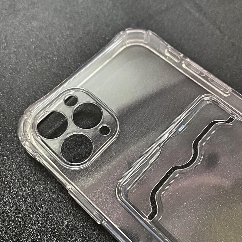 Ốp Lưng iPhone 11 Pro Max Dẻo Trong Chống Sốc Đựng Card
