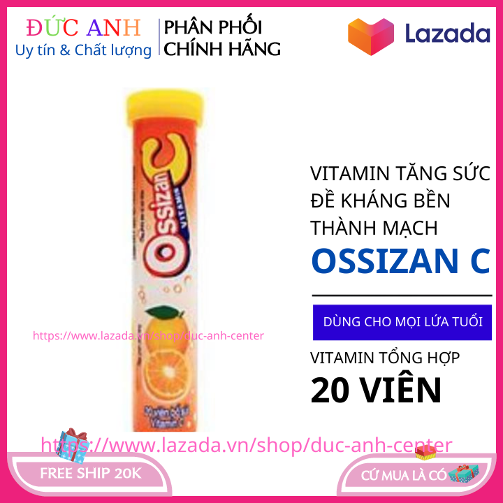 20 viên Vitammin C sủi bổ sung Vitamin tăng sức đề kháng