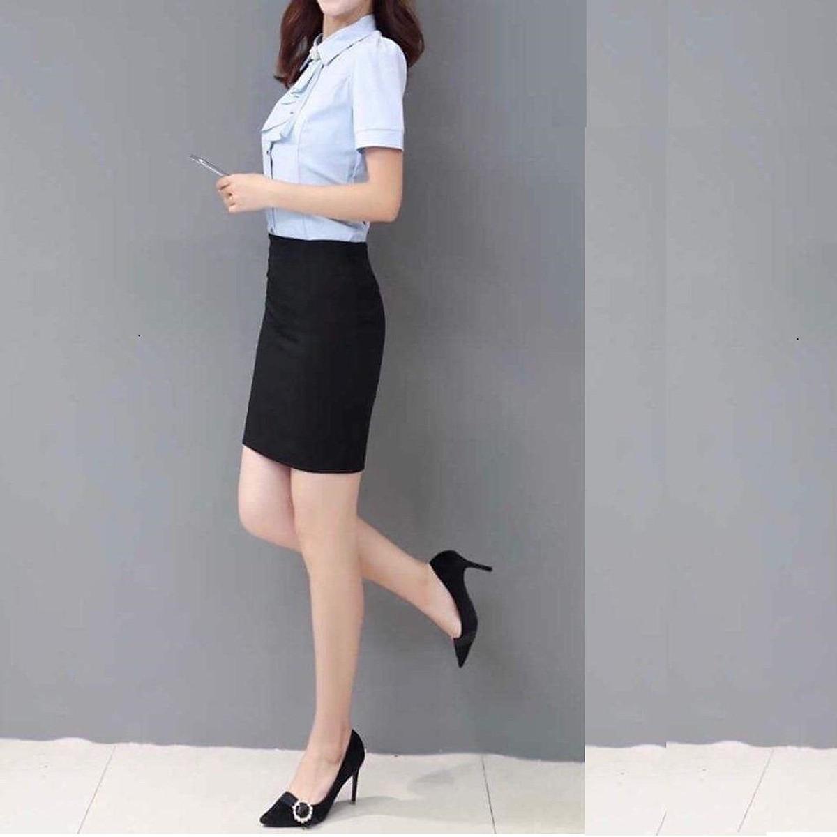 Chân váy bút chì đầu gối