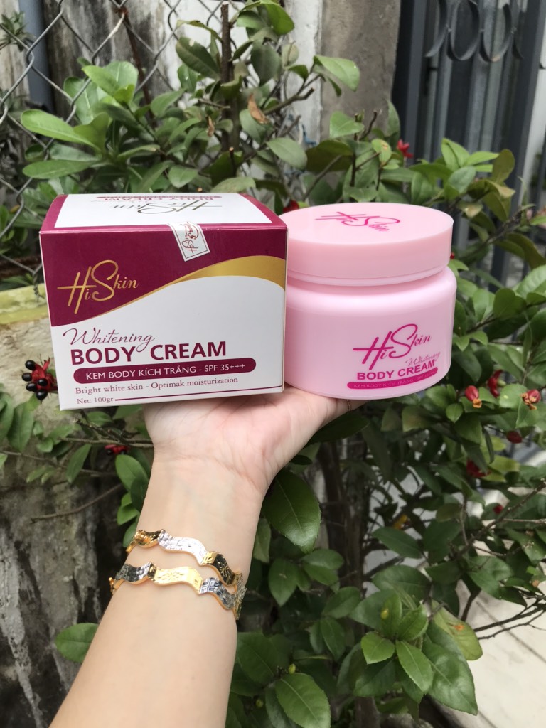 Kem body kích trắng Hiskin chống nắng SPF 35+++ hàng chính hãng
