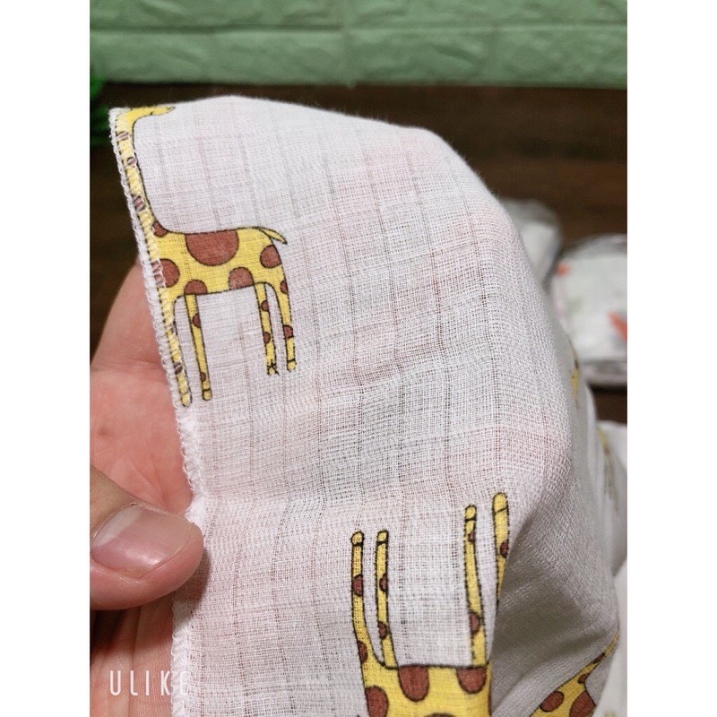 Set 10 chiếc khăn sữa sợi tre kèm túi lưới, đồ dùng cho bé