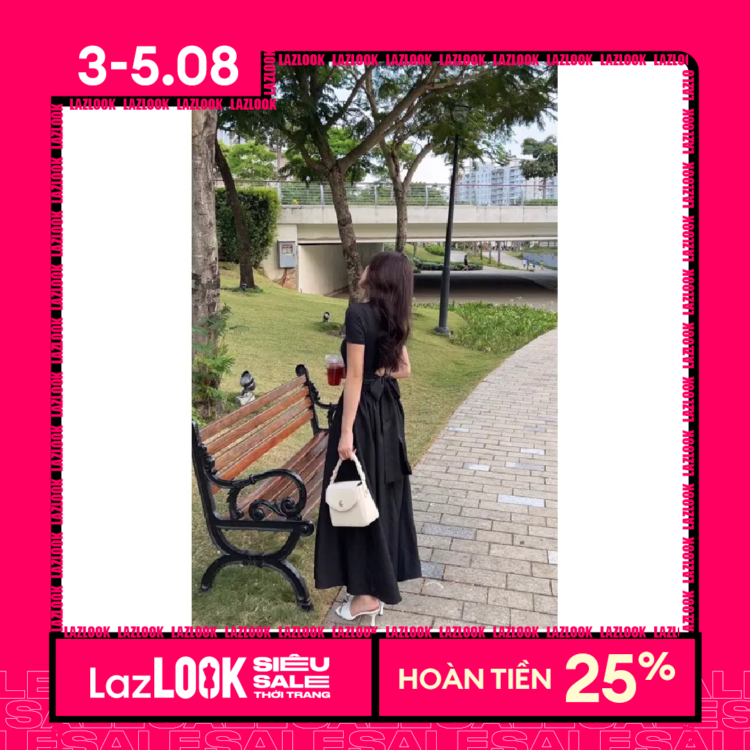 [3-5/8 Hoàn Tiền 25%]Đầm Rose cột eo xinh