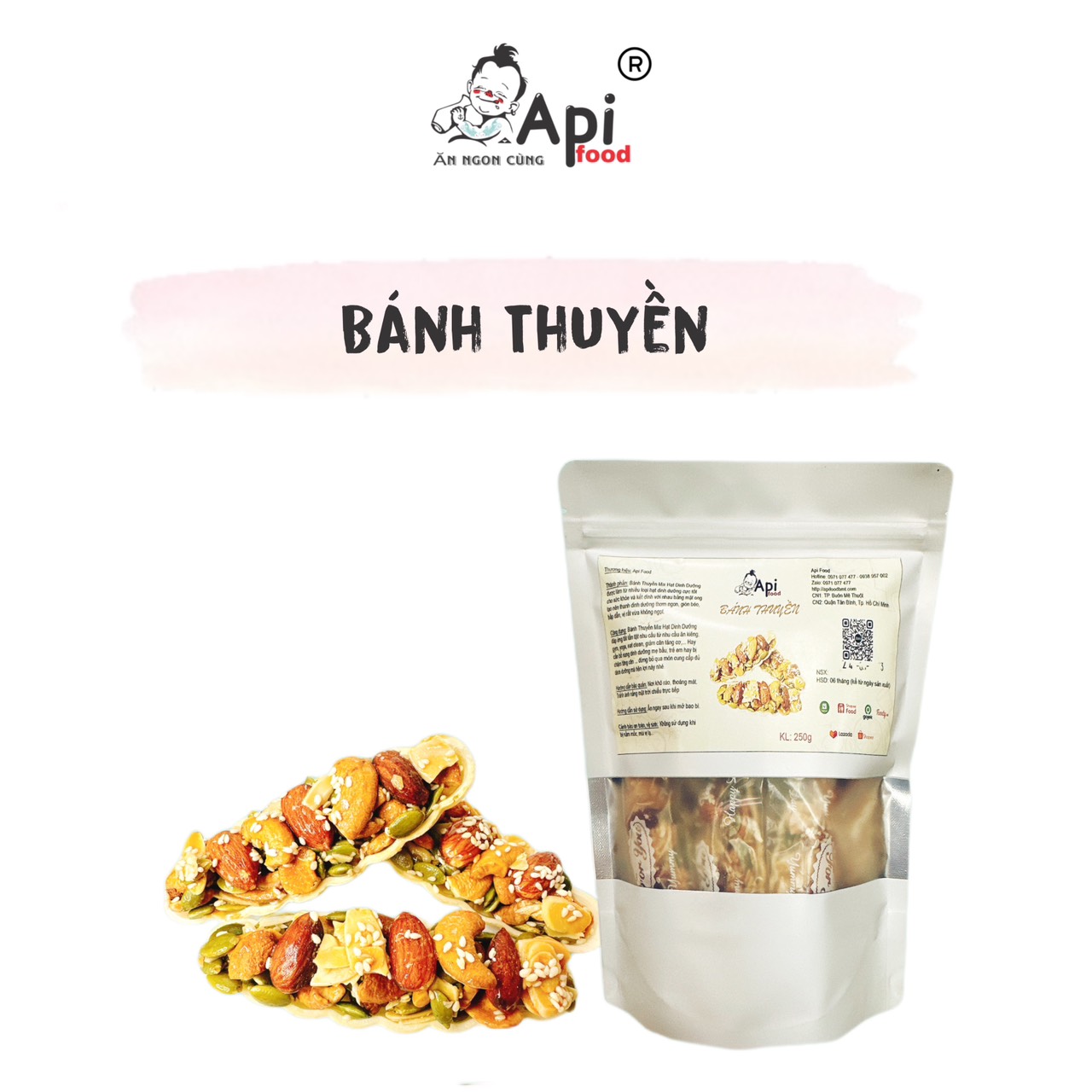 Bánh Thuyền Mix Hạt Dinh Dưỡng - Dành Cho Mọi Lứa Tuổi 250gr