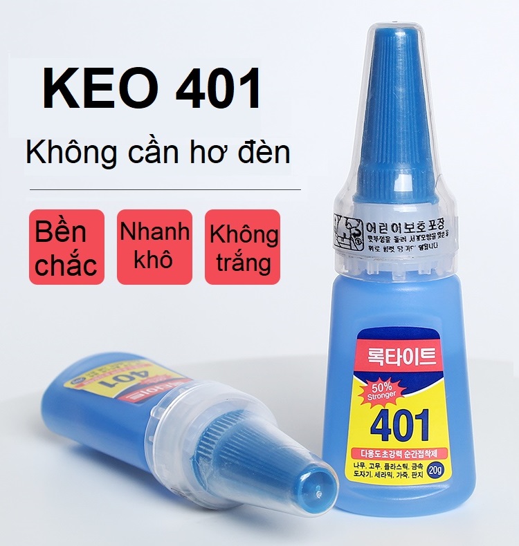 Keo 401 đính đá gắn móng