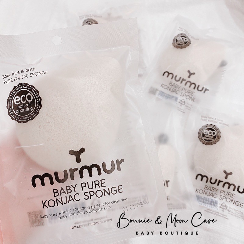 Bông tắm hữu cơ Hàn Quốc murmur siêu mềm cho bé