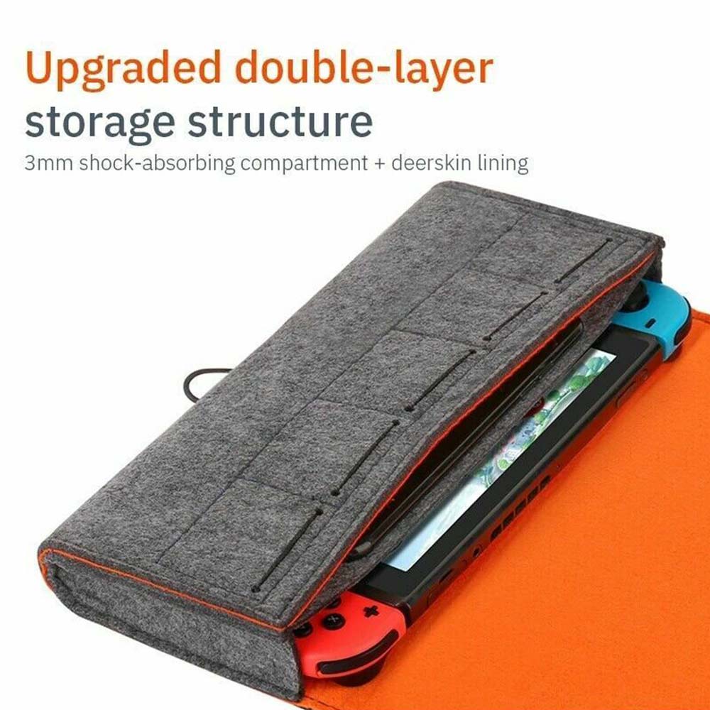 Game Console Storage Bag Switch Storage Case for Nintendo Switch OLED Case / Switch V2 / Switch Lite Case Durable Carrying Case Travel Bag