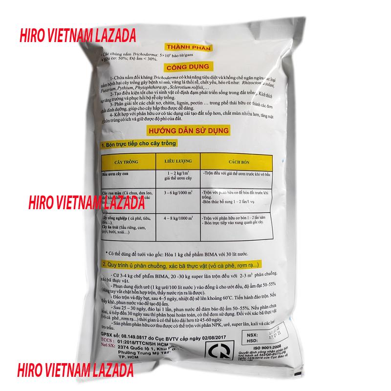 Chế phẩm sinh học BIMA chứa nấm đối kháng Tricoderma - ủ phân và kháng bệnh (1kg)