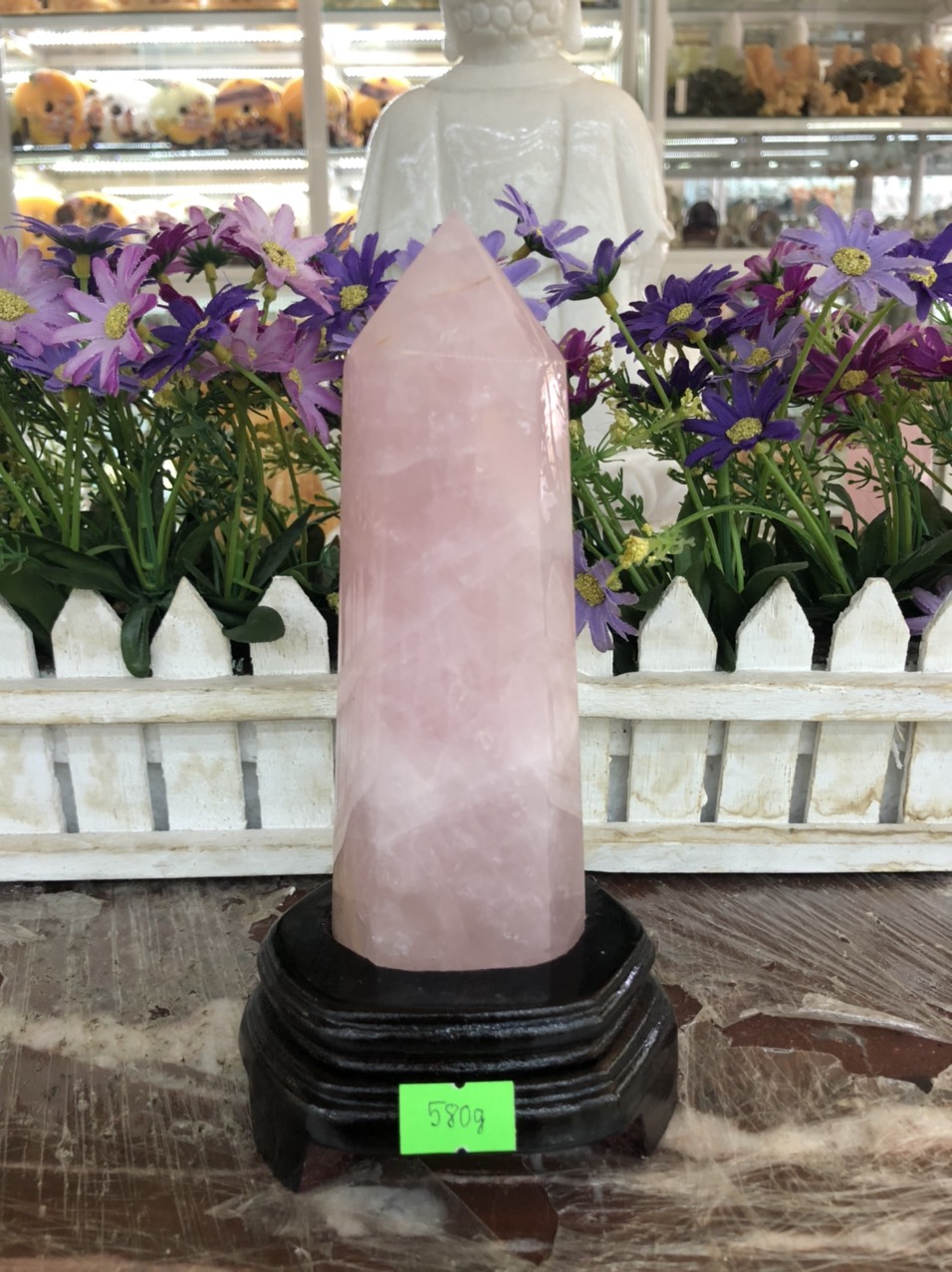 Trụ đá phong thủy trấn trạch đá thạch anh hồng