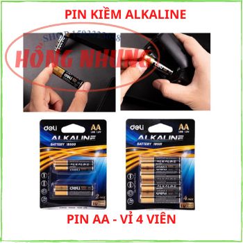 [Bán Chạy] Pin ALKALINE Deli AA (2A), AAA (3A) ( 18501/18500/18504) Vỉ 2 Viên/ 4 Viên.