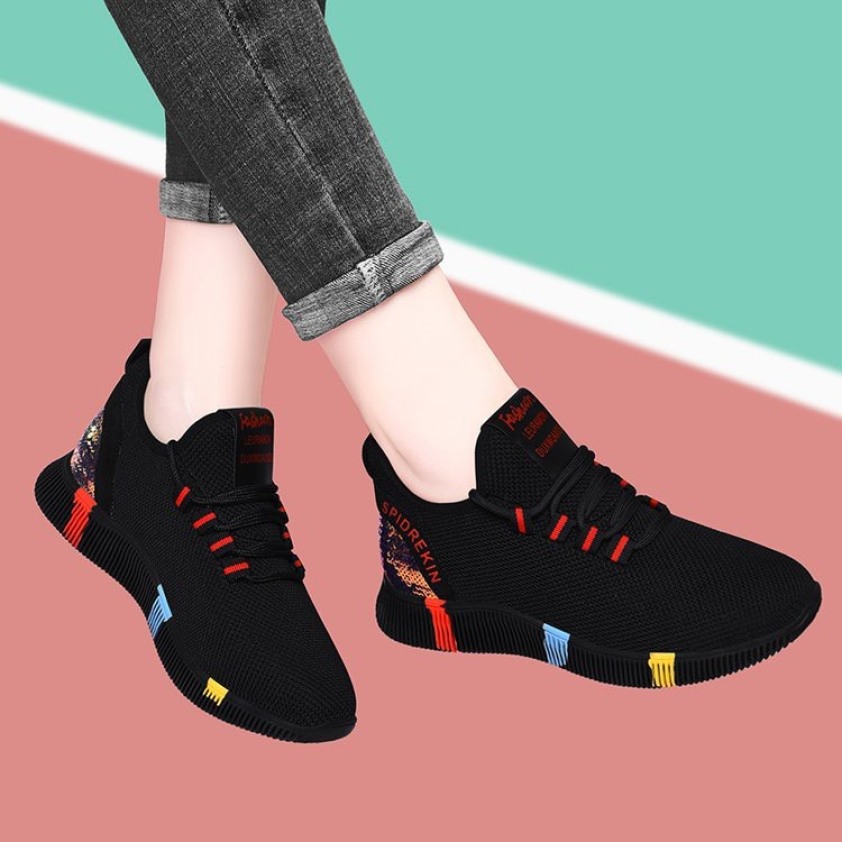 Giày nữ thể thao sneaker - đế phối 3 vạch thoáng khí có 2 màu - BHNT Shop giá rẻ