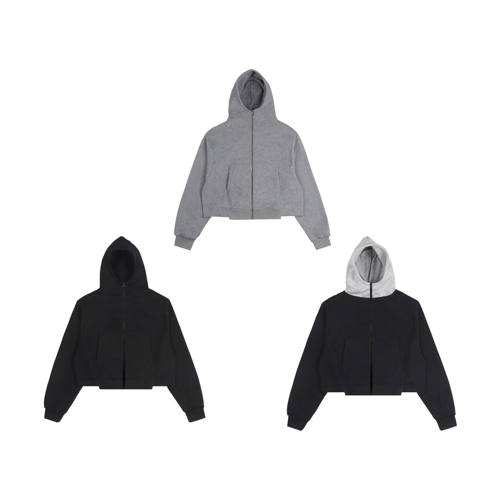 ÁO KHOÁC FF Y2K CROPPED ZIP HOODIE