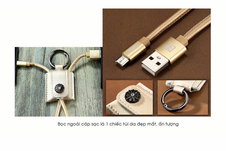 Cáp sạc móc chìa khóa Remax Moss RC-079m cho micro usb