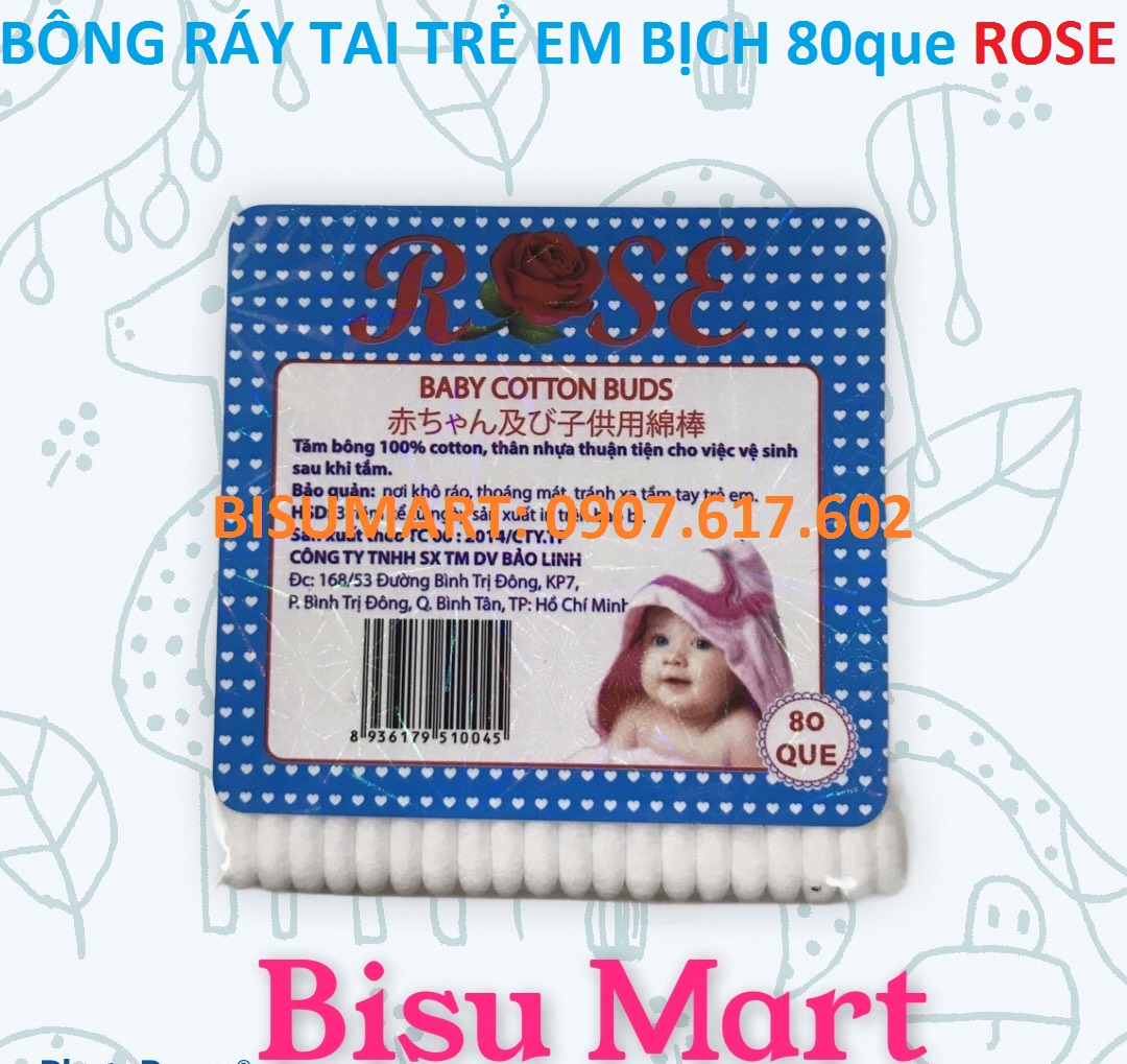 Bông ráy tai trẻ em rose
