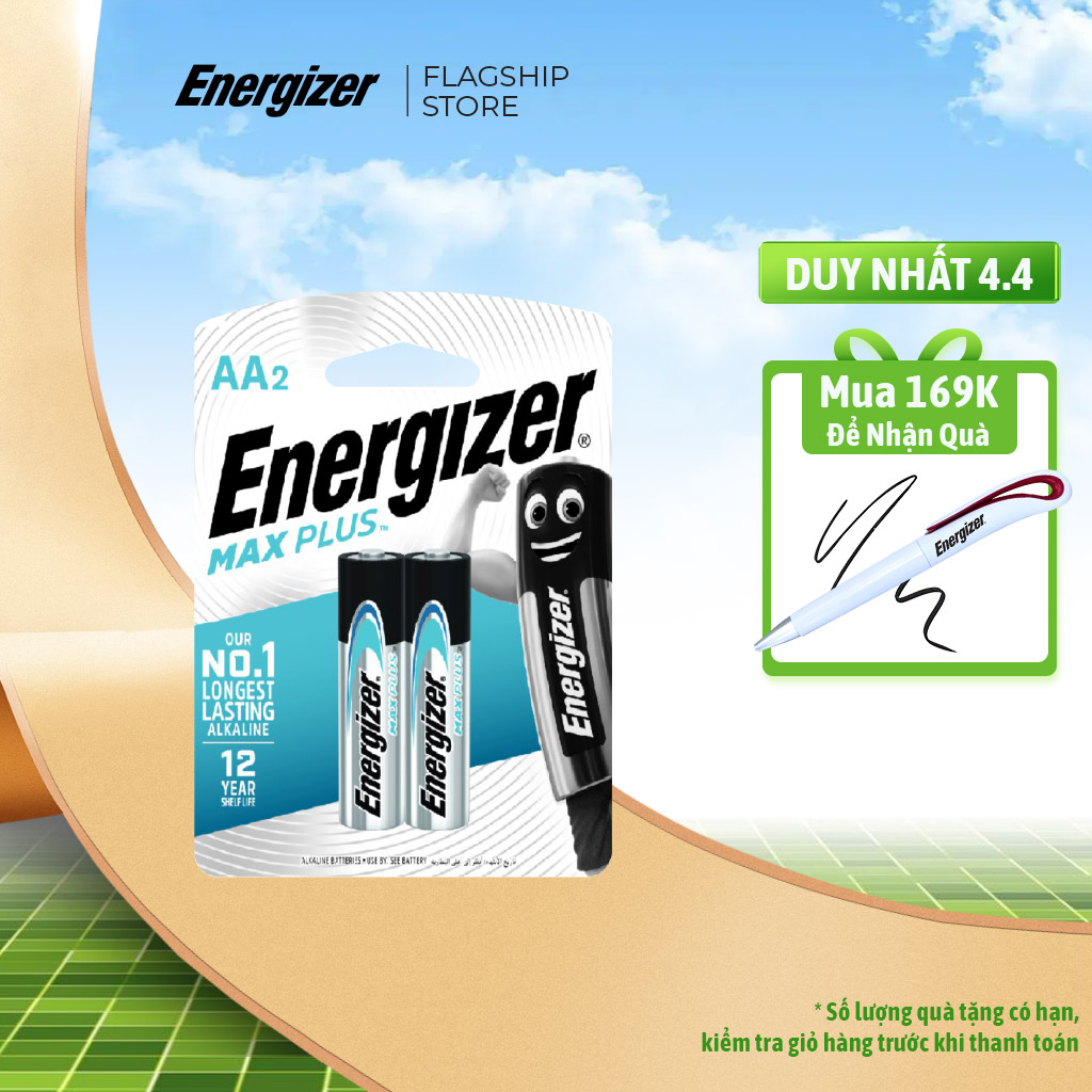 Pin AA Energizer Max Plus EP91 BP2 - Vỉ 2 Viên