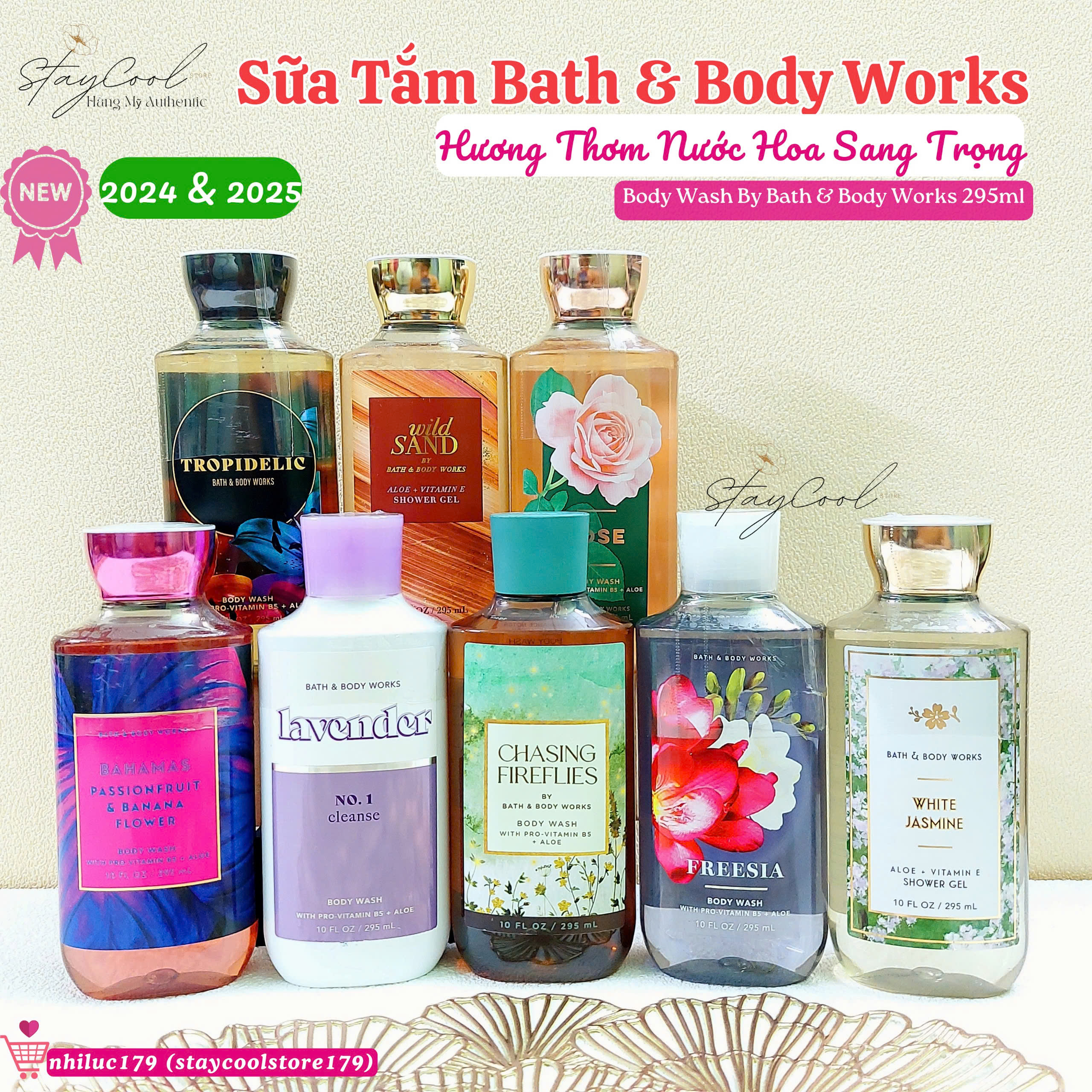 [Bill Mỹ- Link Tổng Đủ Mùi 1] Sữa tắm Bath & Body Works Body Wash 295ml