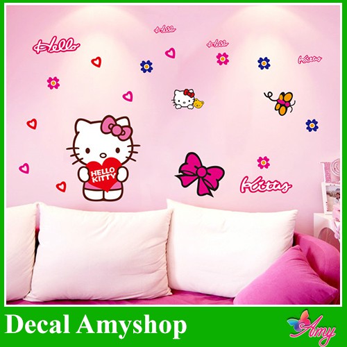 Decal dán tường mèo kitty - db005