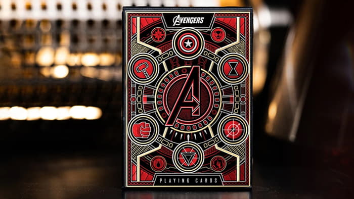 Bài tây ảo thuật chính hãng từ Mỹ : Avengers: Red Edition Playing Cards by theory11