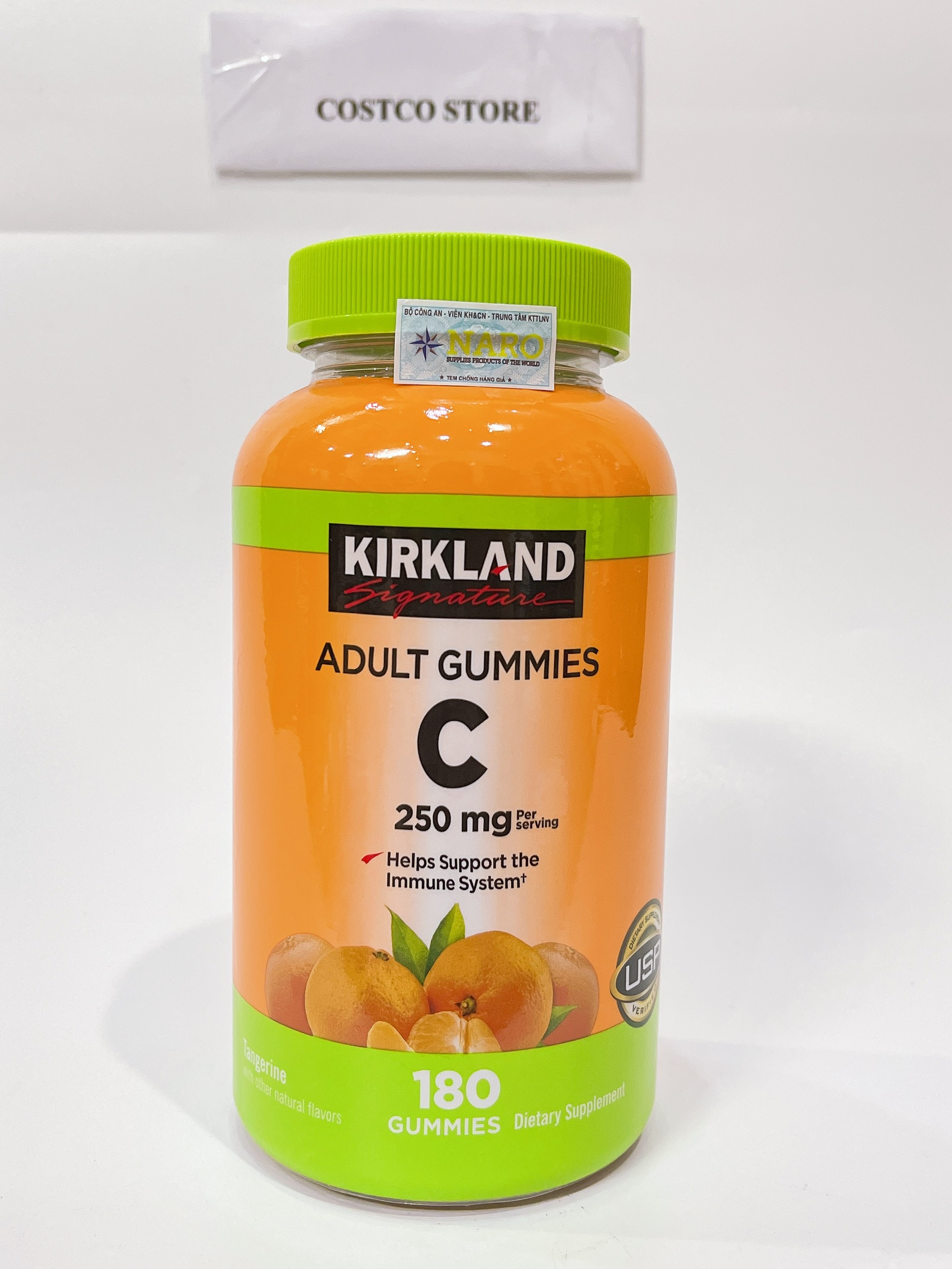 Kẹo dẻo Vitamin C kirkland Adult gummies 250mg 180 viên date 2023