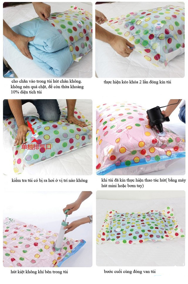 Vacuum bag with pump [08 bags]